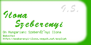 ilona szeberenyi business card